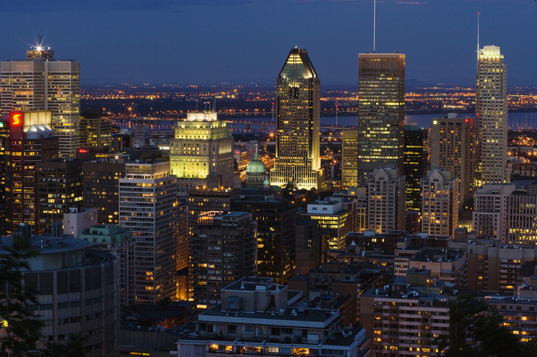 Montreal skyline at night