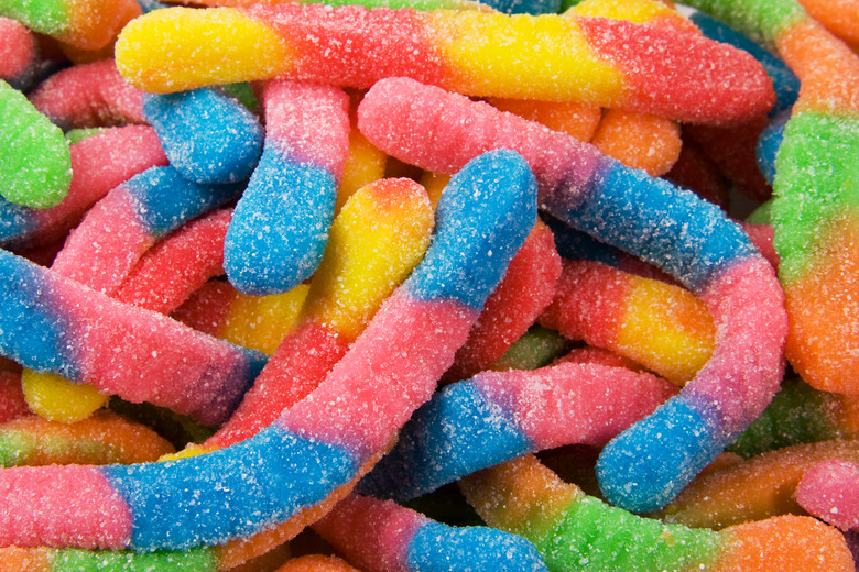 Colorful Candy Sugary Gummy Worms