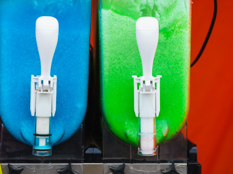 Close up of slushy machine