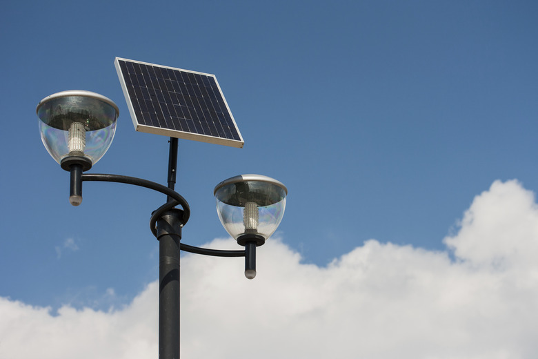 Solar powered streetlights