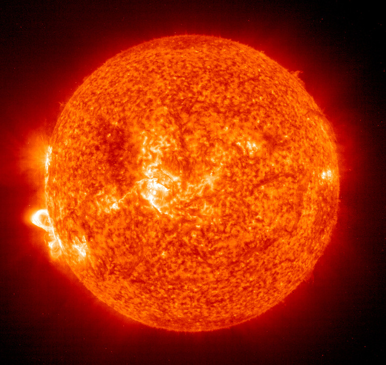 Post-Flare Loops Erupt From Suns Surface