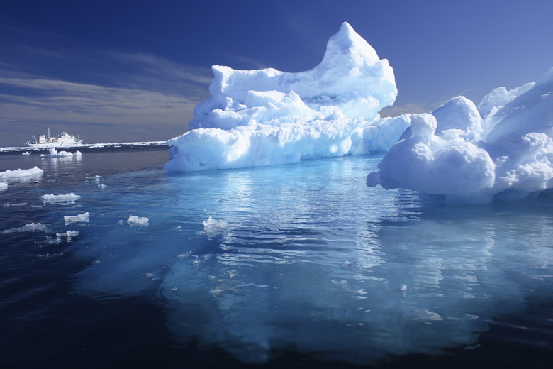 Iceberg and Ship in the Arctic