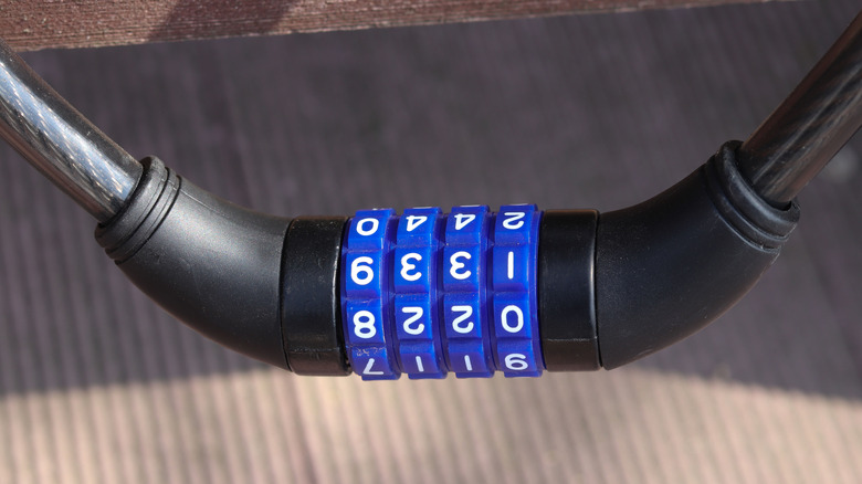 A numbered lock.