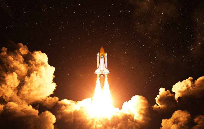 Night Takeoff Of The American Space Shuttle