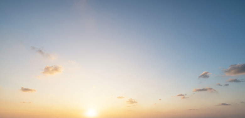 The rosy clouds at sunrise