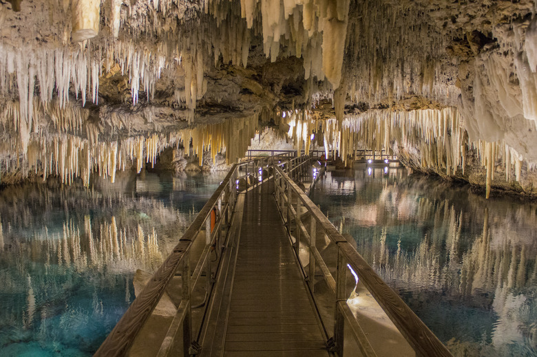 Mirror Reflections at the Crystal Caves in Bermuda