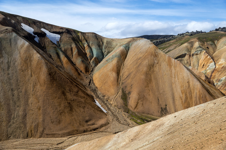 Convergent Boundaries - Volcanic mountains of Landmannalaugar in Fjallabak Nature Reserve. Iceland