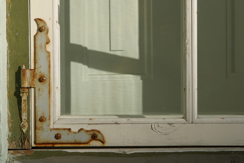 Rusted metal hinge