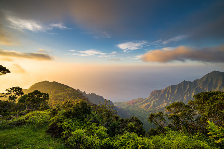 Sunset over Kalalau Valley