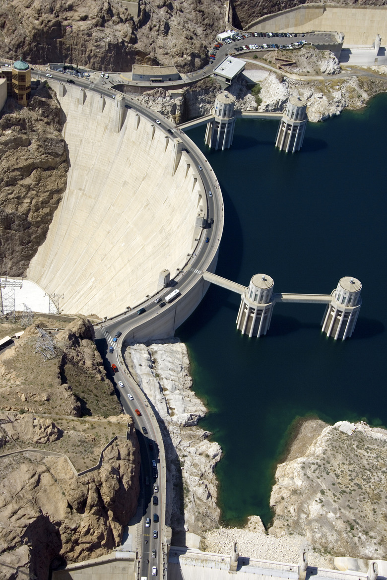 Aerial view of Hoover Dam, Nevada