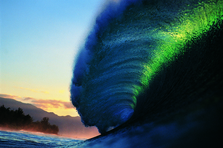 Close-up of a Wave at Dusk