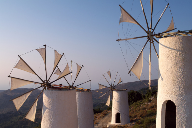 Tradition windmills on Crete island