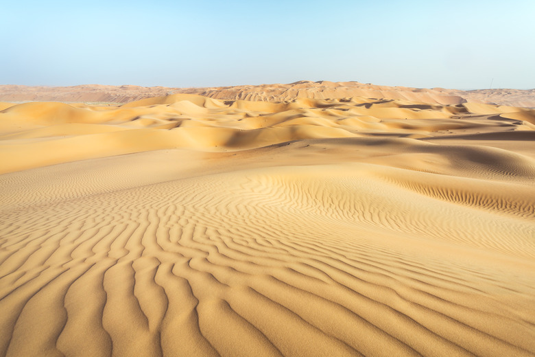 Landscape: sand dunes desert, Abu Dhabi, Emirates