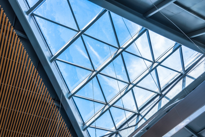 Low angle view of modern ceiling