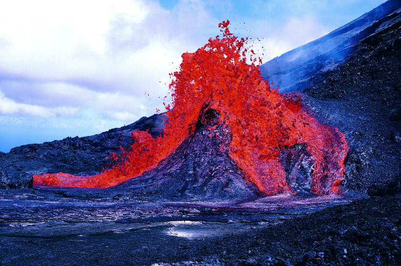 Volcanic Eruption on Shoreline