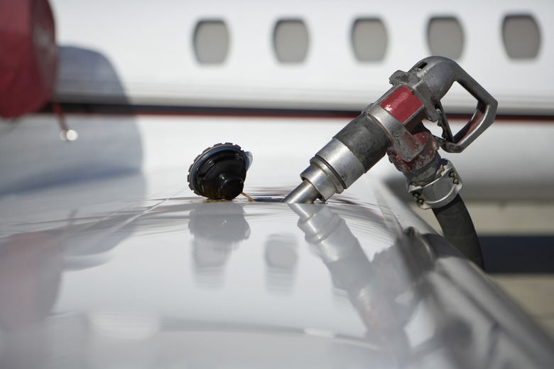 Close-up of jet fuel pump