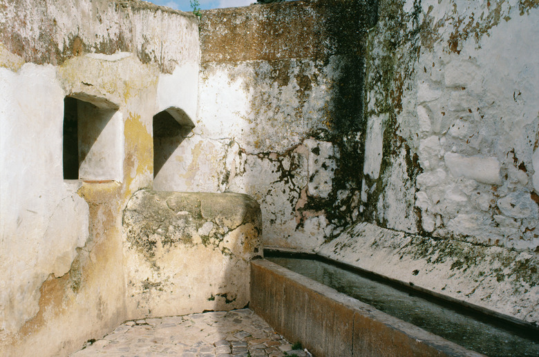 Dilapidated walls in Portugal