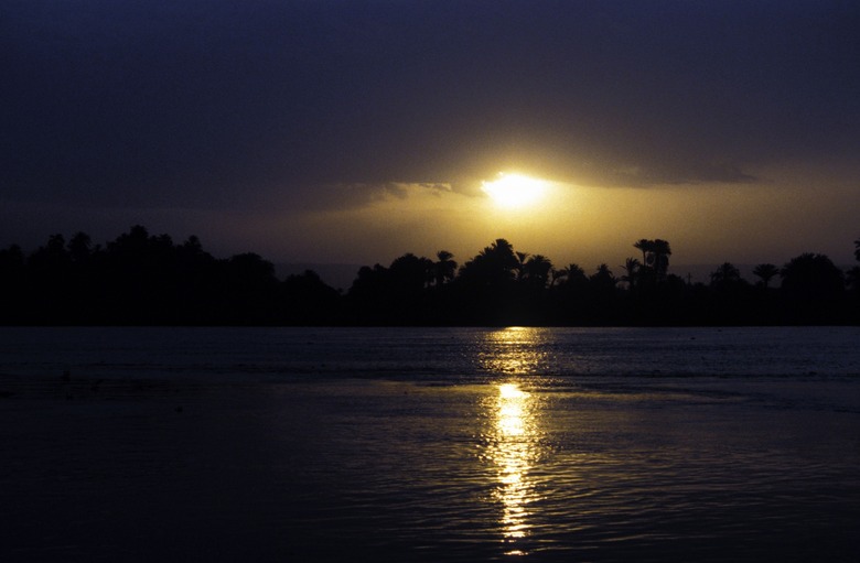 Sunset on the Nile River, Egypt