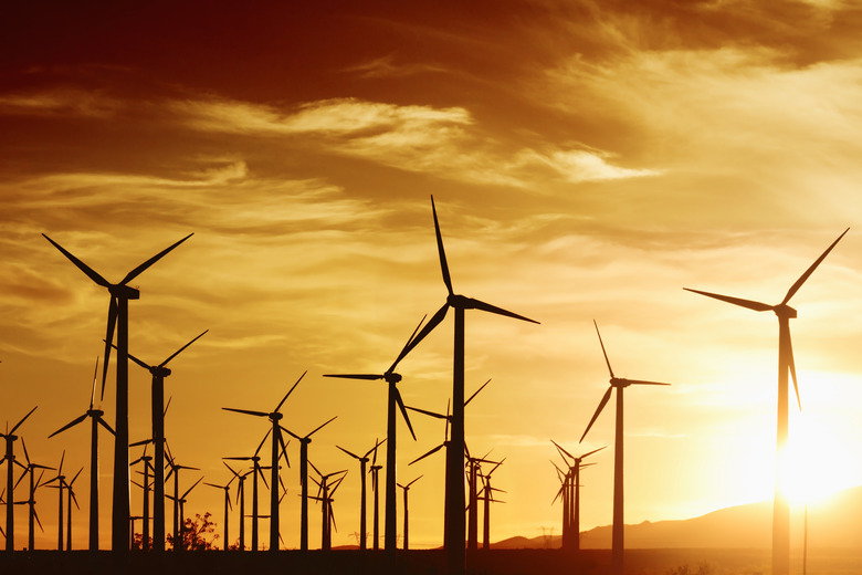 Wind Turbines at Sunset