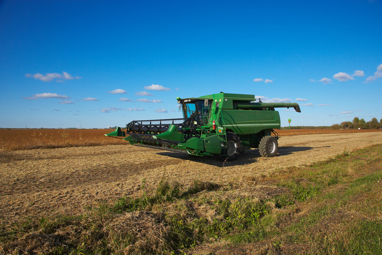 Tractor in field