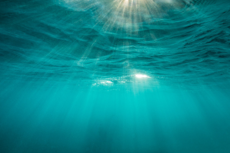 Mesmerising sunrays under the surface of the ocean