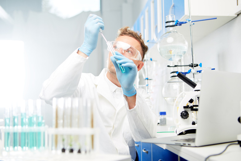 Man working in laboratory