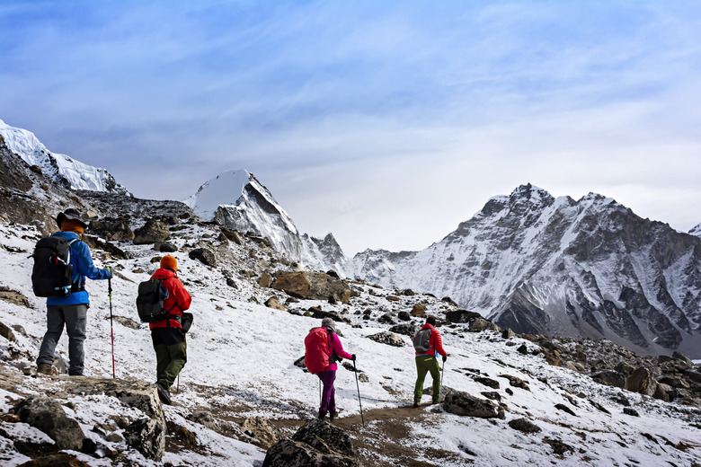 Walking to Everest Base Camp.