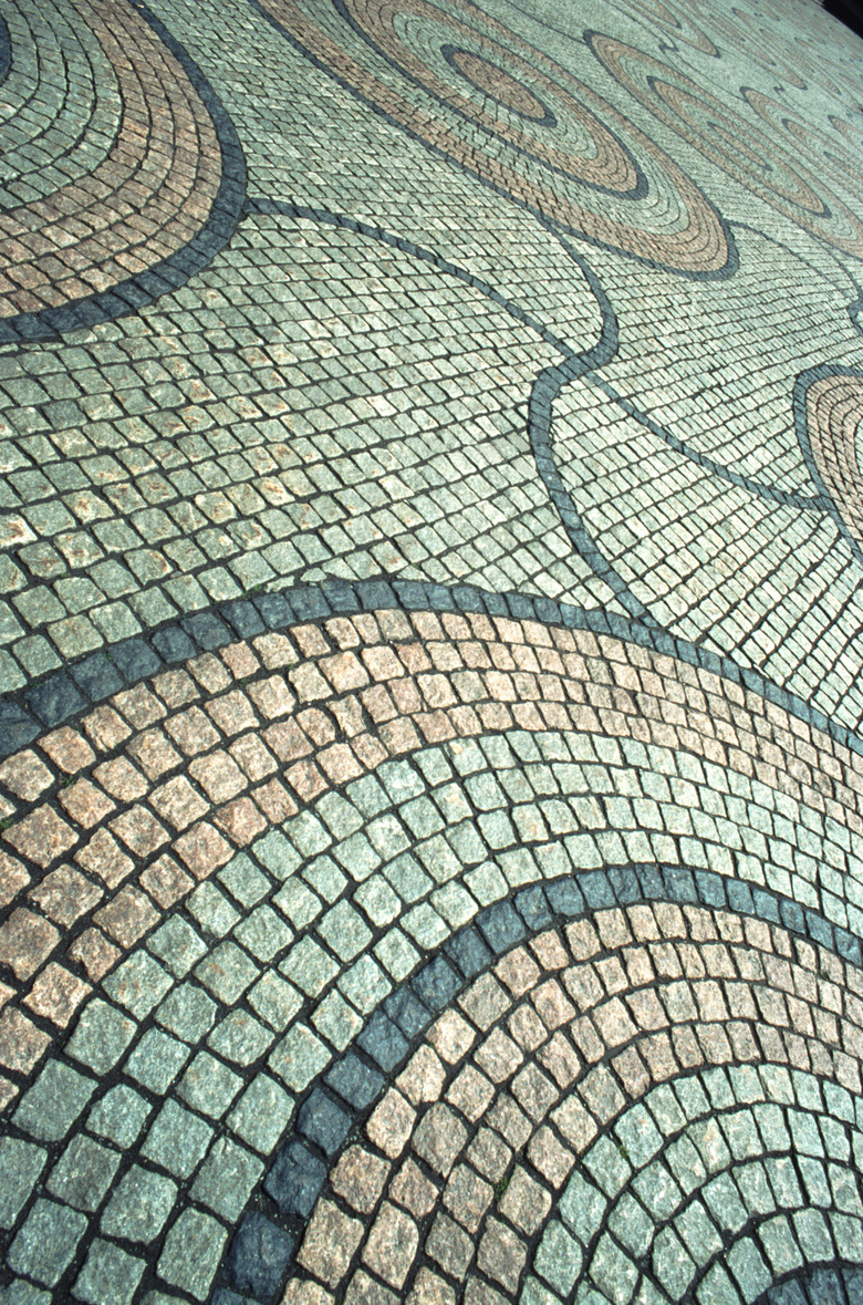 Mosiac pattern pavement, full frame