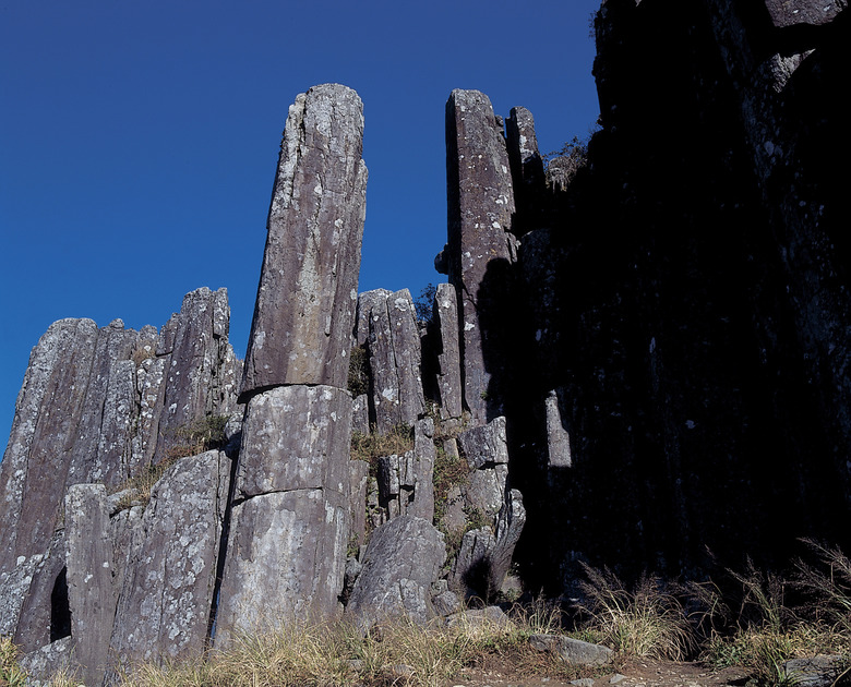 Columnar basalt formation in Pacific Northwest