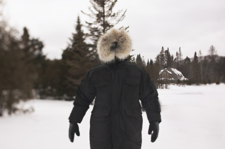 Man wearing snow gear