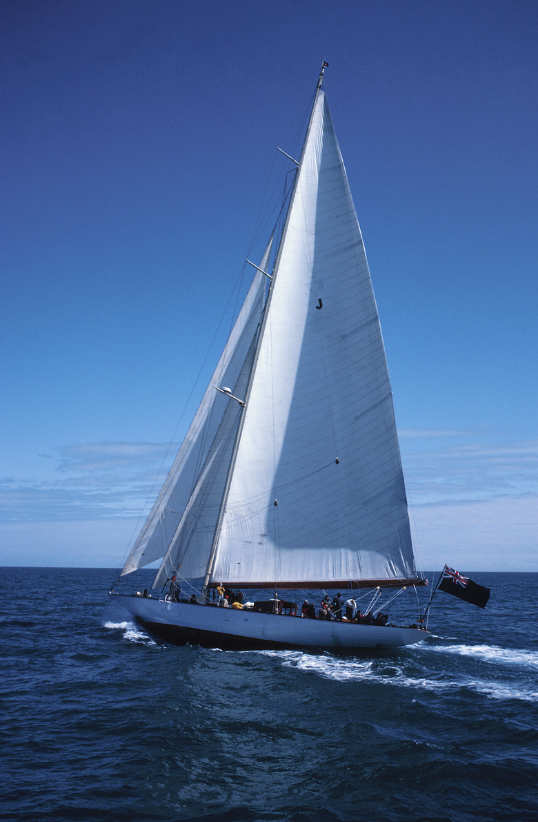 Yacht sailing in ocean