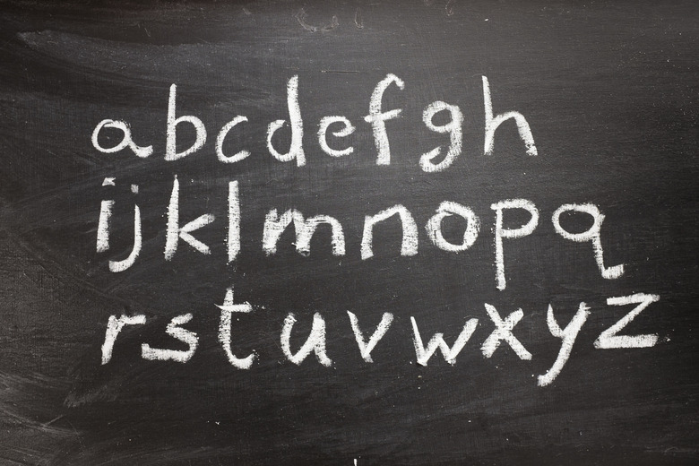 Chalkboard alphabet